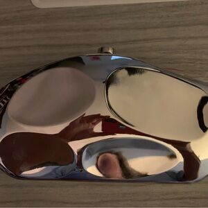 Silver Metallic Clutch